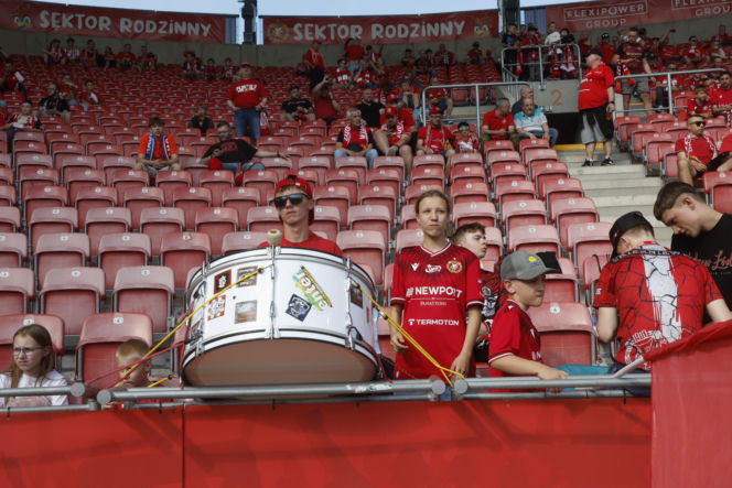 Kibice na meczu Widzew Łódź - Piast Gliwice