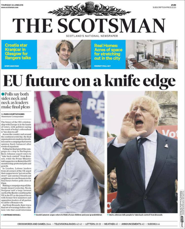 BREXIT okładki gazet