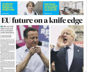 BREXIT okładki gazet