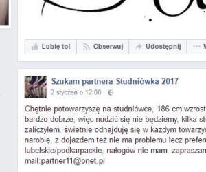 Partner na studniówkę Lublin 2017