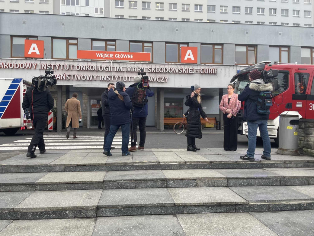 Ewakuacja w Narodowym Instytucie Onkologii (17.01.2025)