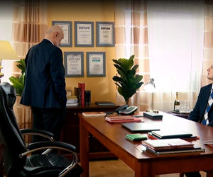 Barwy szczęścia, odc. 2129. Władek (Przemysław Stippa), rektor (Zbigniew Sobociński)