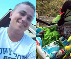 Mały Darek jest już na świecie ale nigdy nie pozna ojca bo zastrzelił go policjant