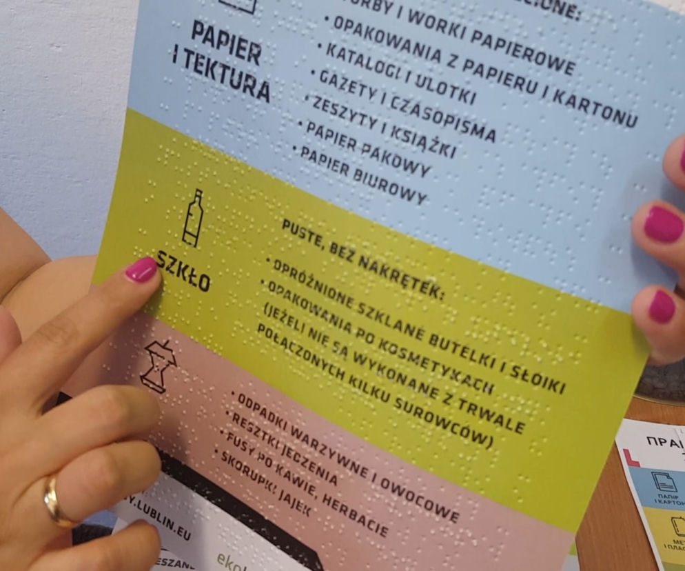Niewidomi będą uczyli się jak segregować odpady 