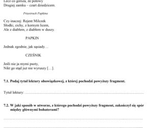 str. 8 Próbny egzamin ósmoklasisty 2020. Arkusz z języka polskiego