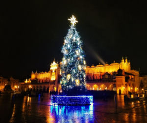 Na krakowskim Rynku pojawiły się już pierwsze świąteczne iluminacje