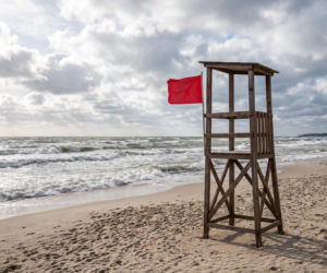 Sinice Chałupy. Czy w Chałupach można się kąpać 08.08? Flaga, warunki pogodowe