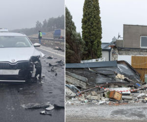 Gołoledź szaleje w Wielkopolsce! Tir wjechał w kwiaciarnię, setki kolizji na drogach