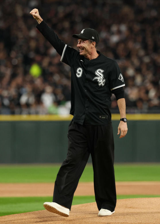 Robert Lewandowski na meczu baseballa Chicago White Sox