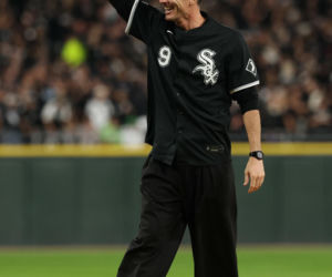 Robert Lewandowski na meczu baseballa Chicago White Sox