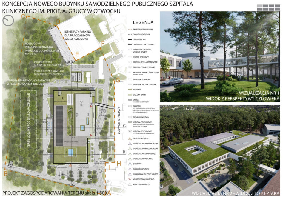 Nowy budynek szpitala klinicznego w Otwocku: wyniki konkursu SARP