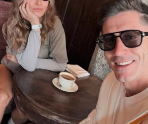 Robert Lewandowski na meczu baseballa Chicago White Sox