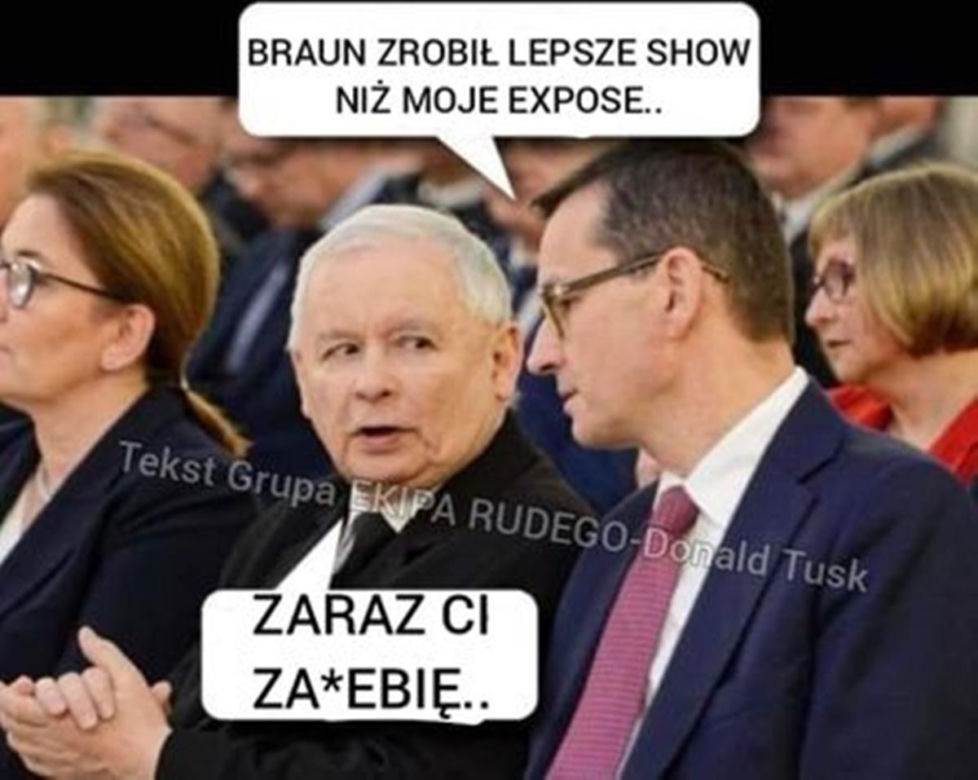 Grzegorz Braun z gaśnicą w Sejmie