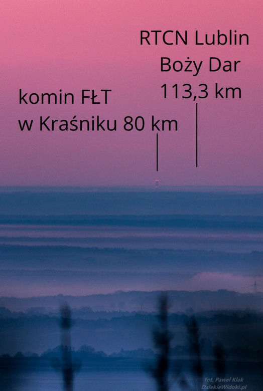 Z Gór Świętokrzyskich widać wieżę w Lublinie! 