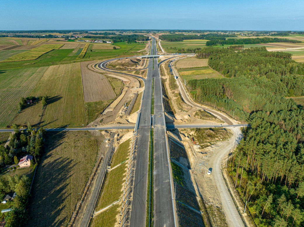 Obwodnica Łomży - plac budowy w sierpniu 2024