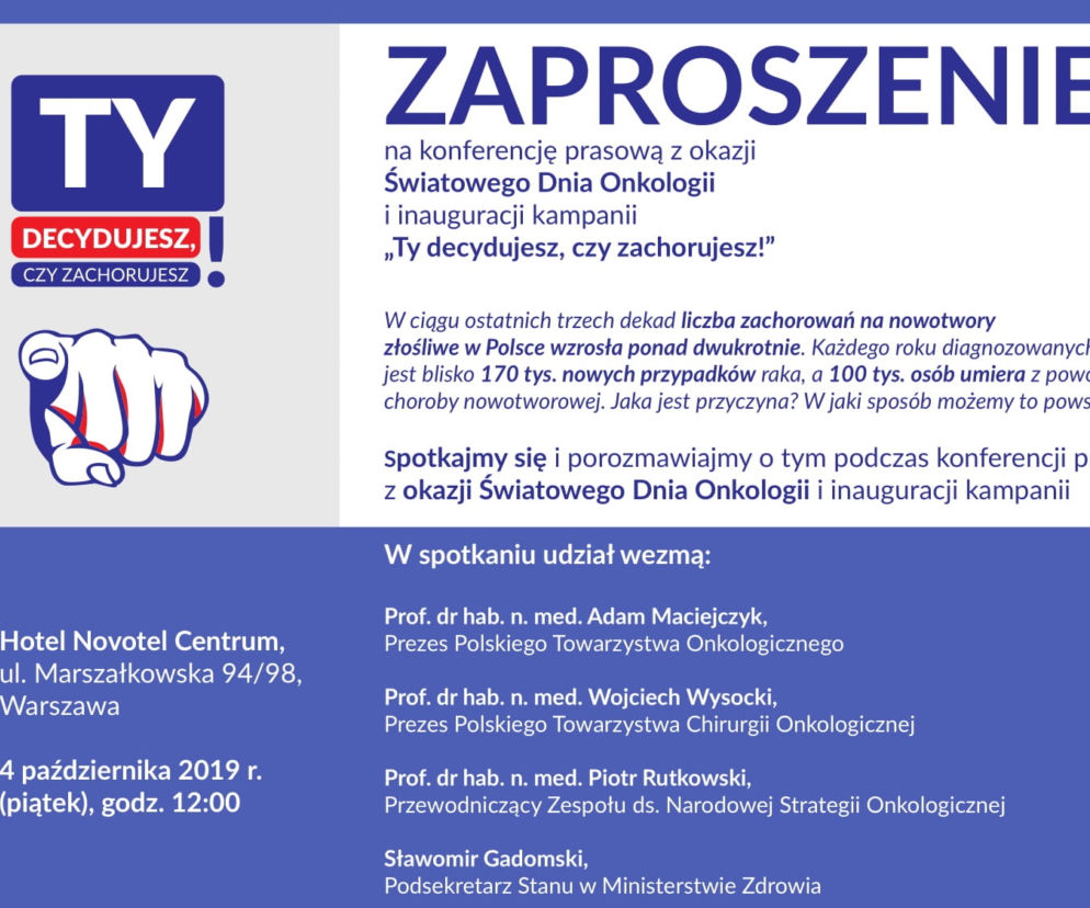 Konferencja prasowa z okazji Światowego Dnia Onkologii 