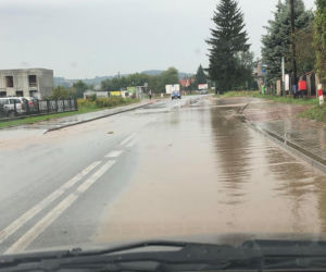 Oberwanie chmury w gminie Zielonki