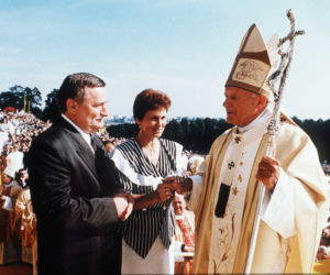 Jan Paweł II z prezydentami Polski