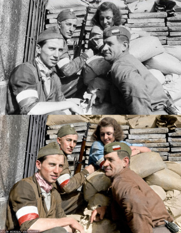 Powstanie Warszawskie 1944r. Koloryzacja fotografii powstańczej