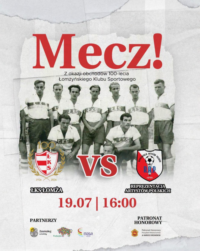 ŁKS Łomża zagra z Reprezentacją Artystów Polskich. Mecz już za kilka dni!