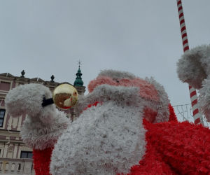 Bajkowa instalacja przed zamojski ratuszem