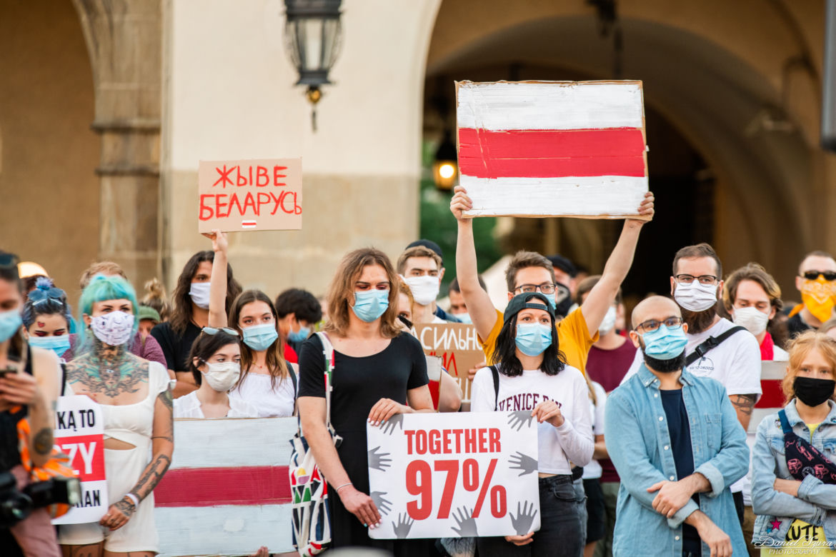 Kraków solidarny z Białorusią