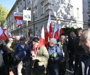 Protest pod TK. Kaczyński