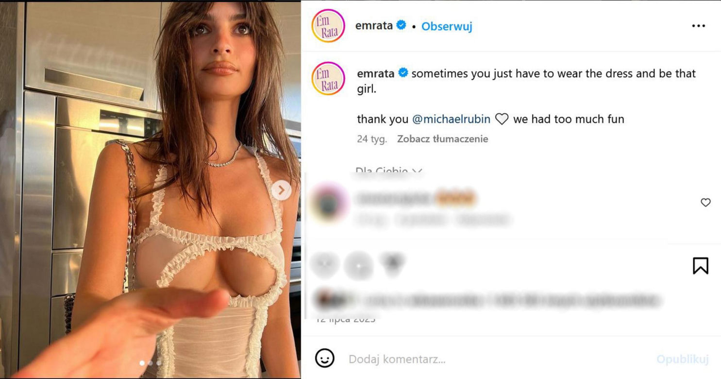 Emily Ratajkowski wróciła do byłego po roku! Rzuciła dwóch dla jednego