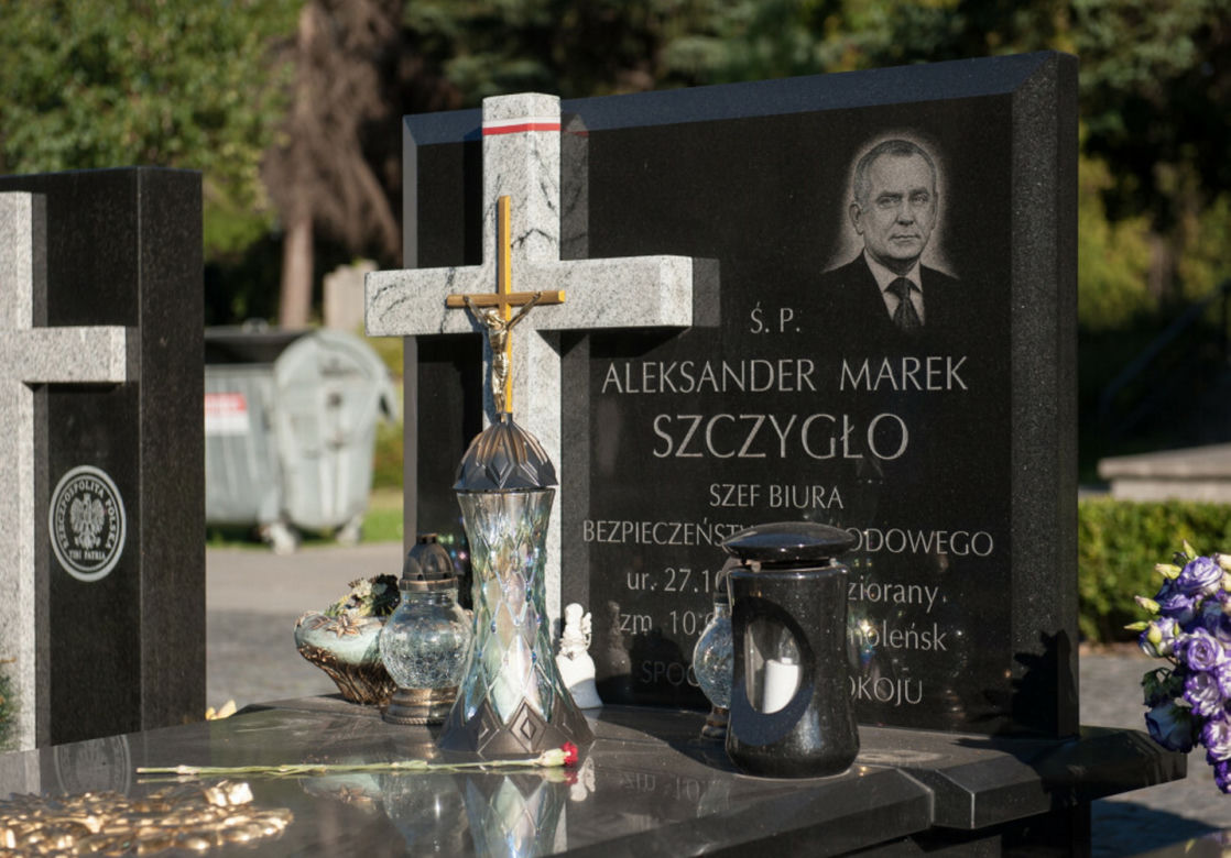 grób Aleksandra Szczygło – szefa Biura Bezpieczeństwa Narodowego