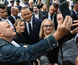 Karol Nawrocki z żoną w Nowym Jorku. Rozpoczęli wizytę od symbolicznego gestu