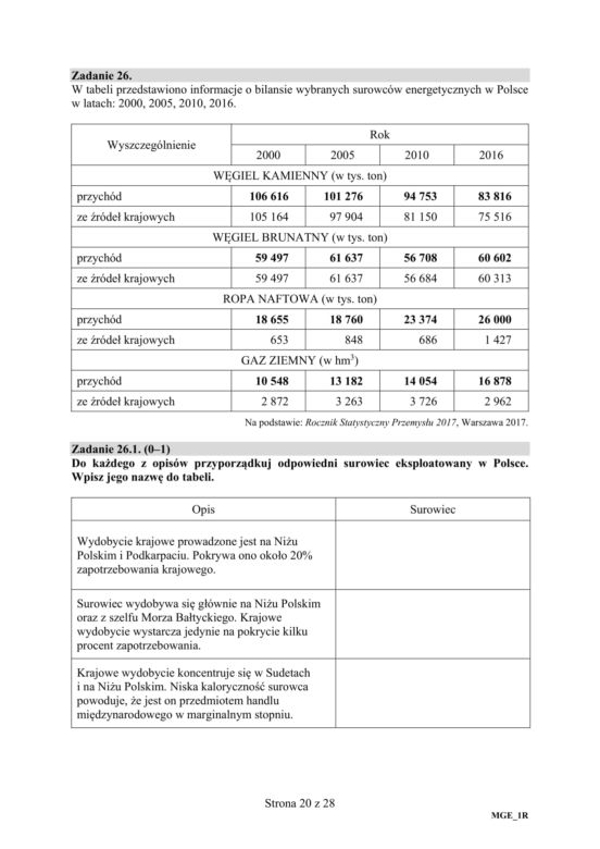 Matura 2019 geografia rozszerzona. ARKUSZE I ODPOWIEDZI