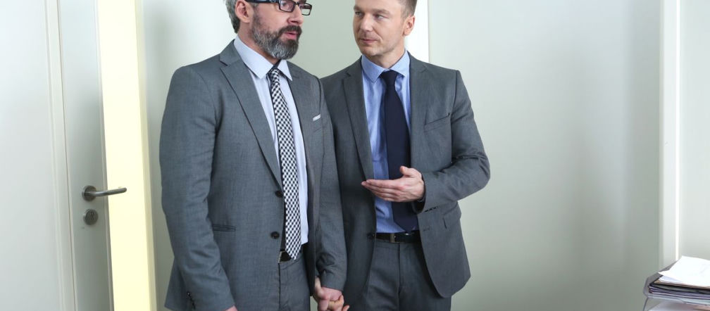 M jak miłość odc. 1135. Andrzej Budzyński (Krystian Wieczorek), Adam Werner (Jacek Kopczyński)