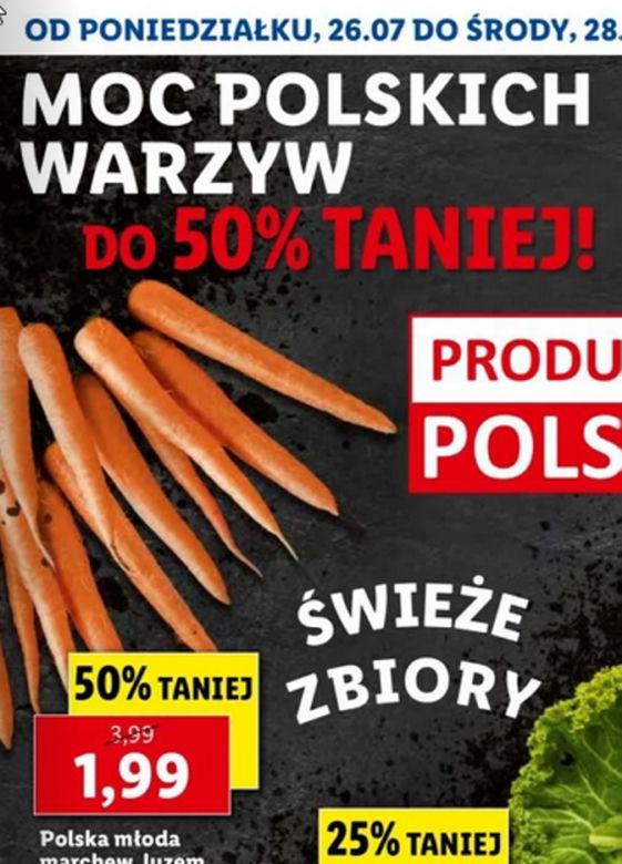 Promocja na świeżą marchew