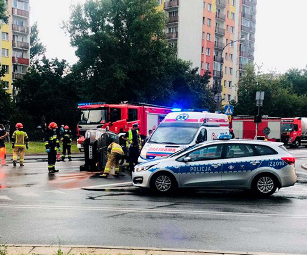 Groźny wypadek na bielanach 
