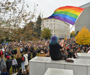 Warszawa. Protesty pod sejmem