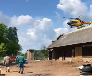 Pilna akcja u Gienka i Andrzeja. W Plutyczach wylądował helikopter 