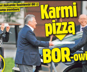 Karmi pizzą BOR-owików