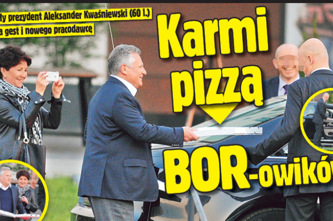 Karmi pizzą BOR-owików