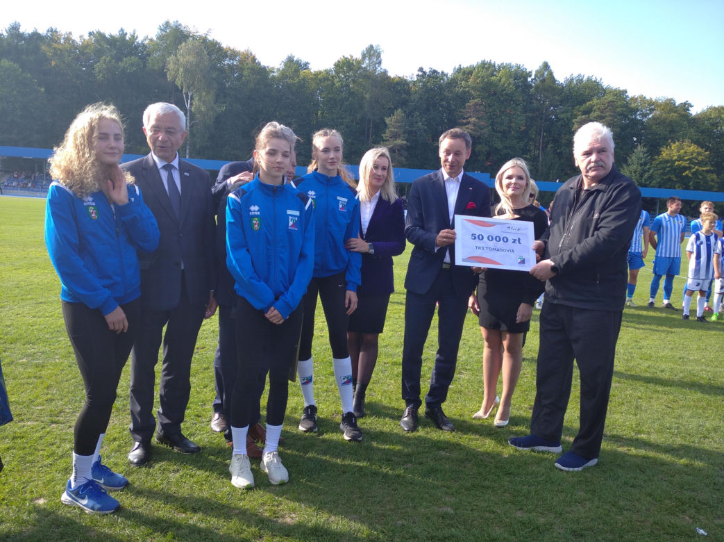 Otwarcie inwestycji sportowych w Tomaszowie Lubelskim - stadion OSiR