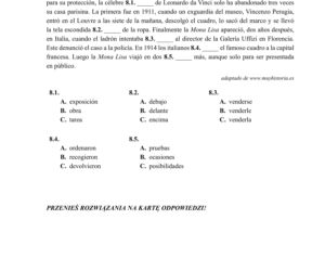 Matura 2020 ARKUSZ CKE: j. hiszpański - p. podstawowy