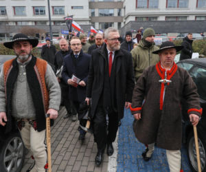 Grzegorz Braun po rozprawie