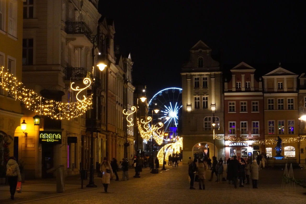 Poznań na wieczór przed Wigilią