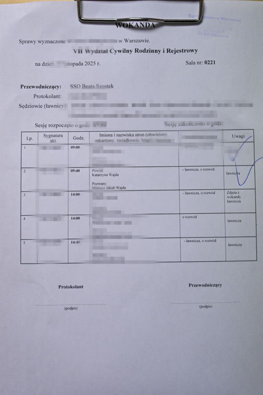 Katarzyna Wajda i Mateusz Wajda w sądzie