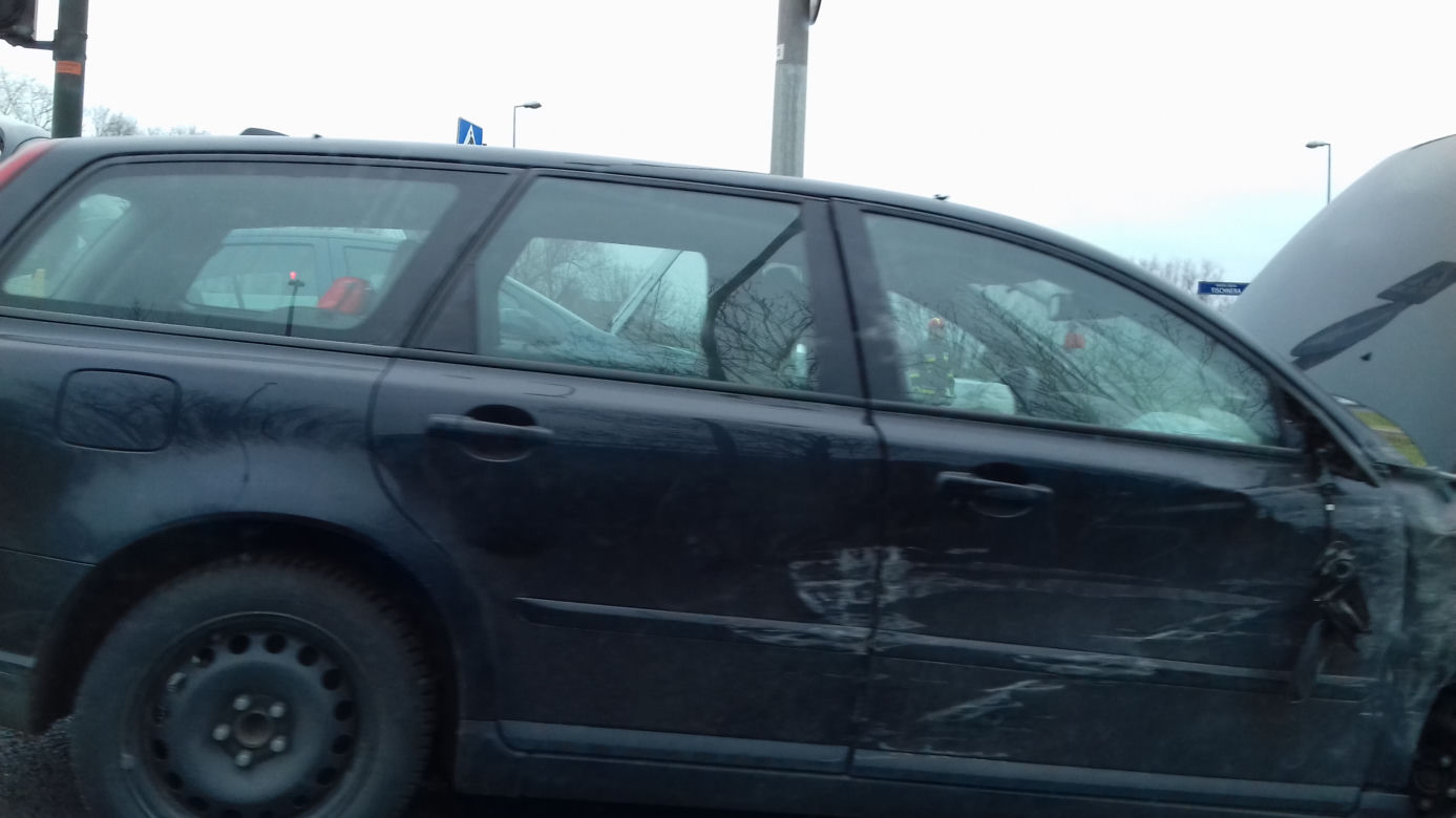 Wypadek na ul. Tischnera w Krakowie