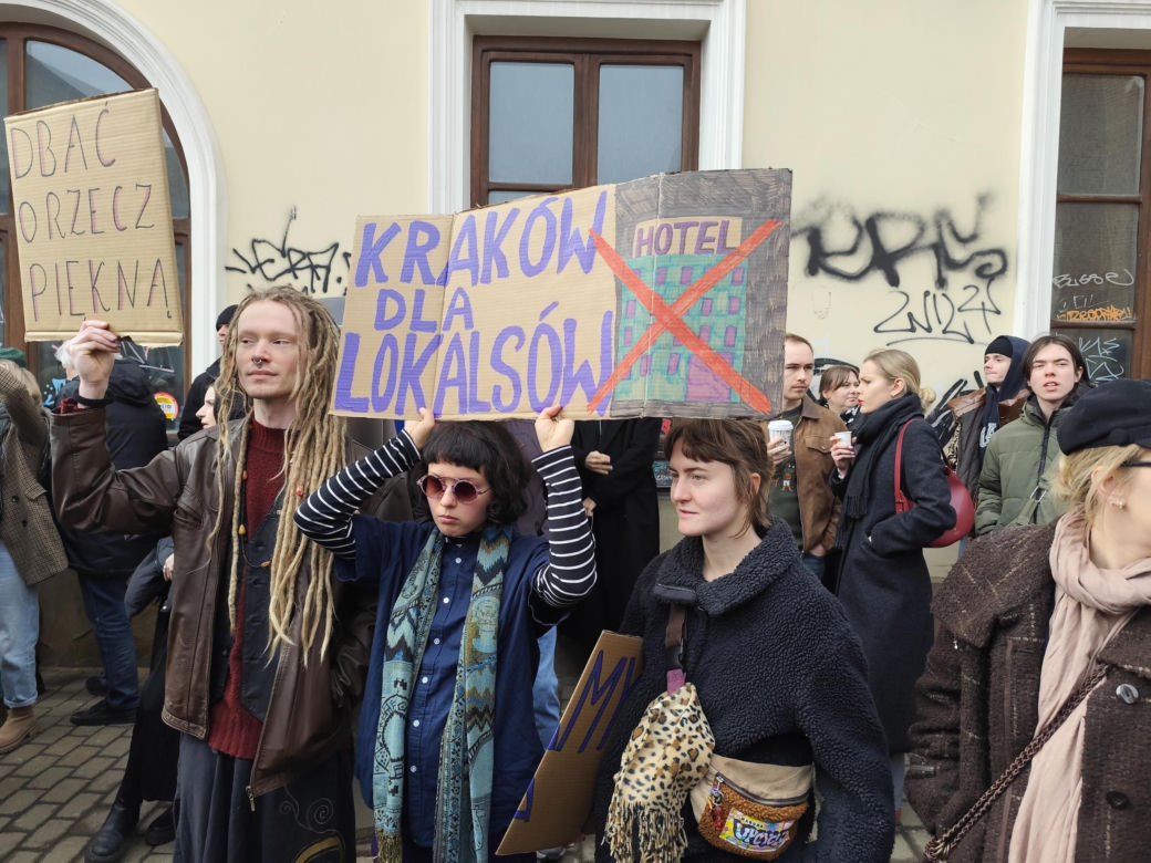 Kraków. Protest przeciwko budowie hoteli na Kazimierzu