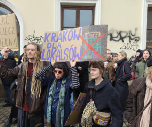 Kraków. Protest przeciwko budowie hoteli na Kazimierzu