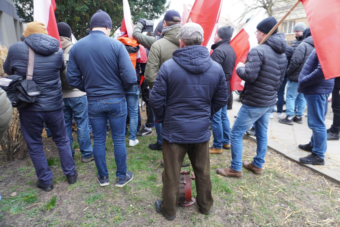 Protest rolników w Białymstoku. Przemarsz ulicami miasta 4 marca