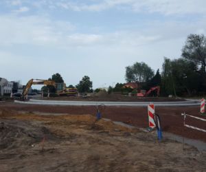 Na Fabrycznej w Lesznie budują kolejne rondo w Lesznie