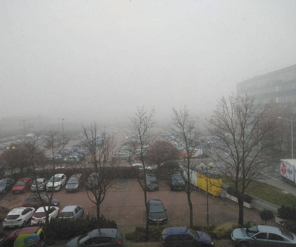 Na IMGW nic nie ma, ale sami (nie) widzicie! Gęsta mgła nad Płockiem!