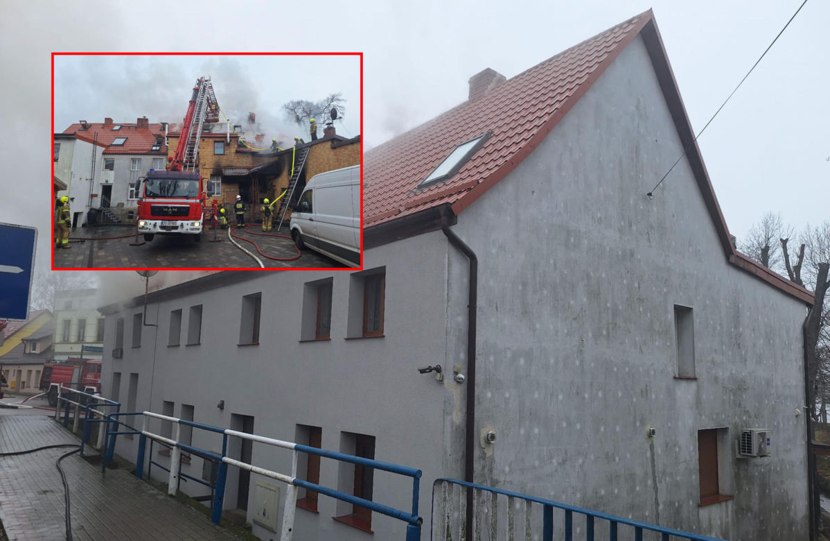 Pożar w Czaplinku! Ogień w domku szeregowym